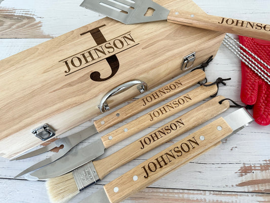Personalized BBQ Grill Set
