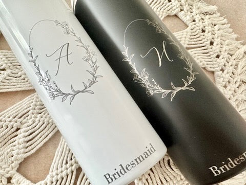 Personalized Bridesmaid Skinny Tumbler