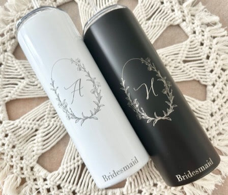 Personalized Bridesmaid Skinny Tumbler
