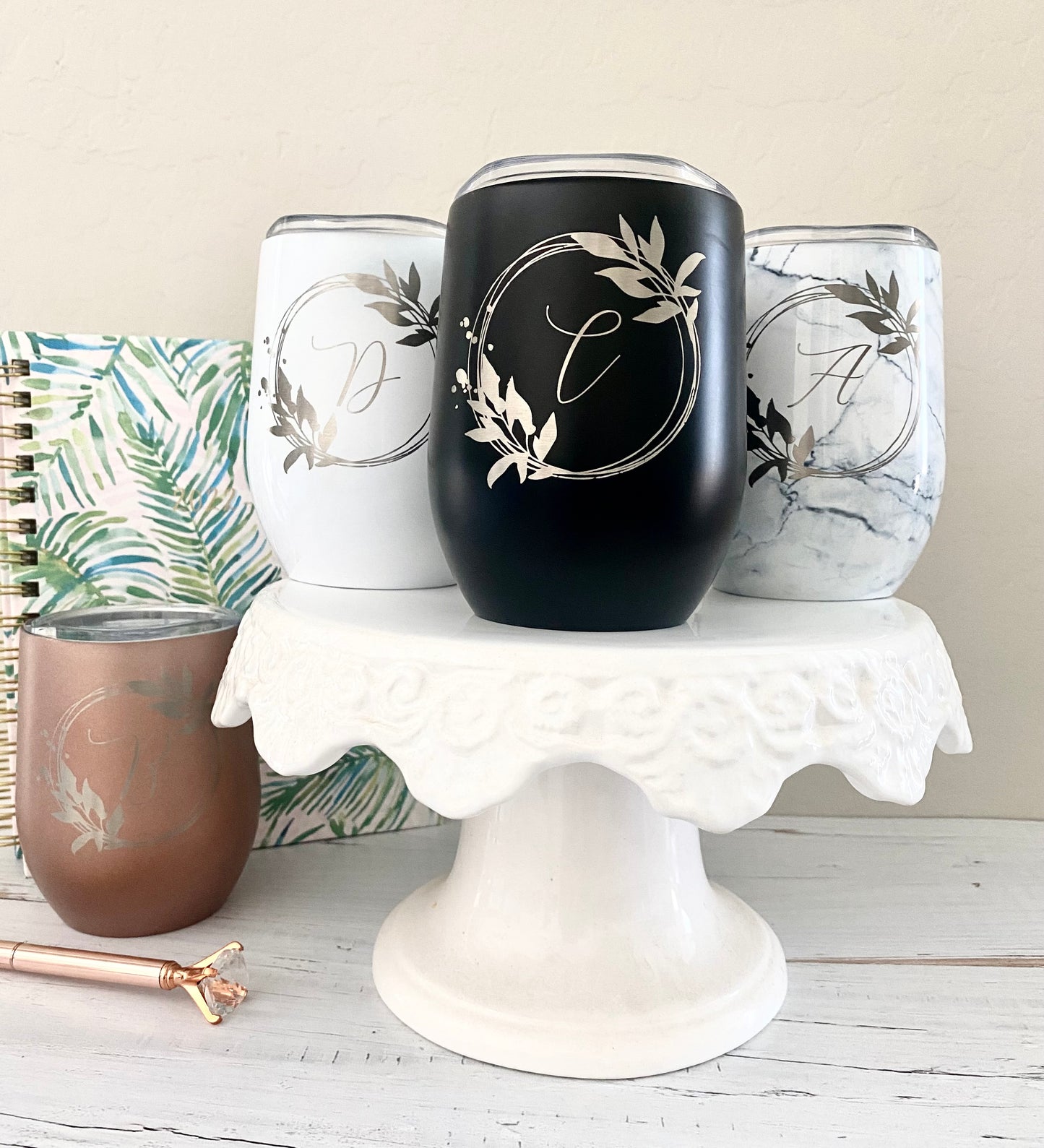 Personalized Bridesmaids Wine Tumbler