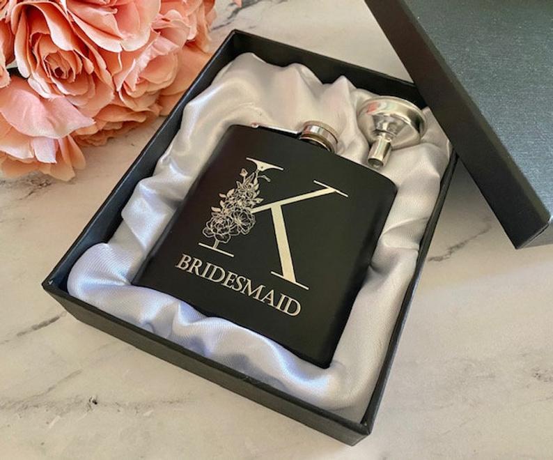 Personalized Bridesmaids Flask