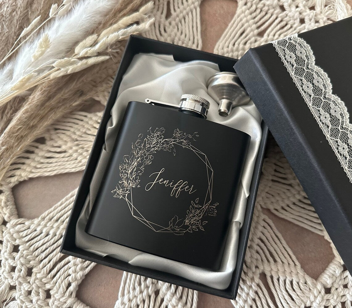 Personalized Bridesmaid Flask