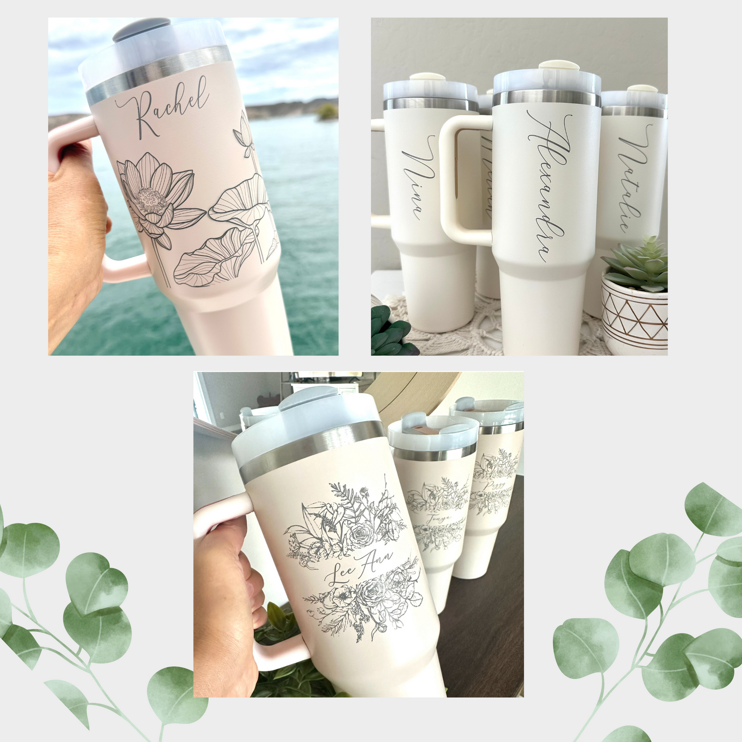 Personalized 40oz Tumbler with Handle