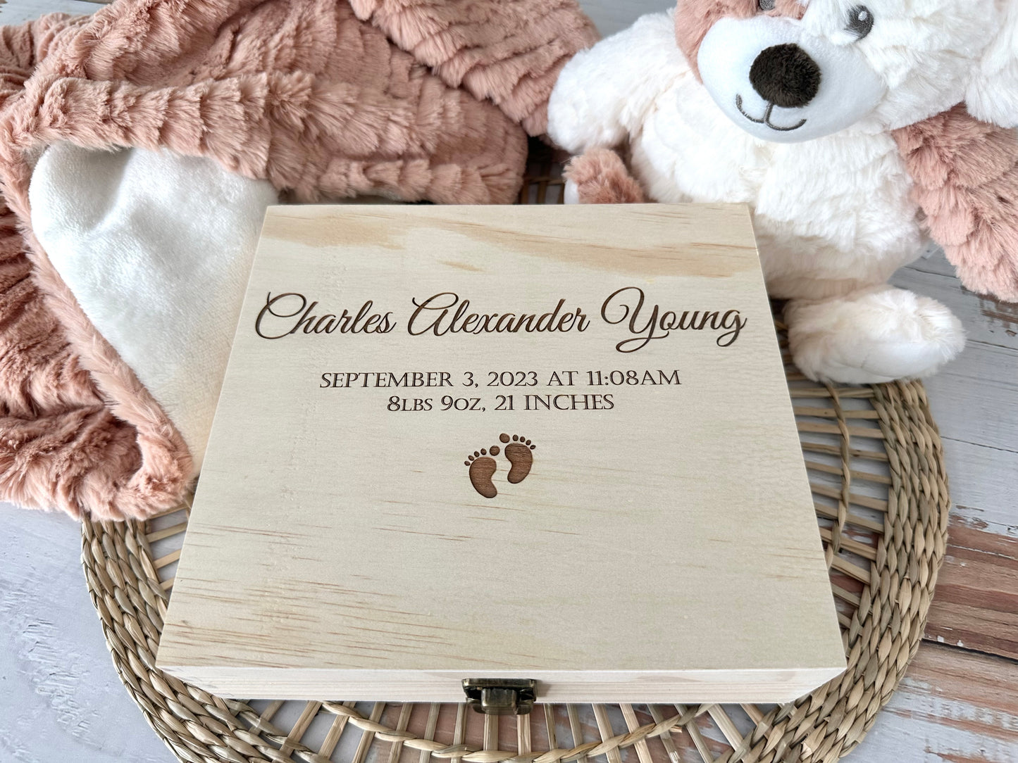 Personalized Baby Keepsake Box