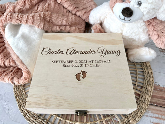 Personalized Baby Keepsake Box