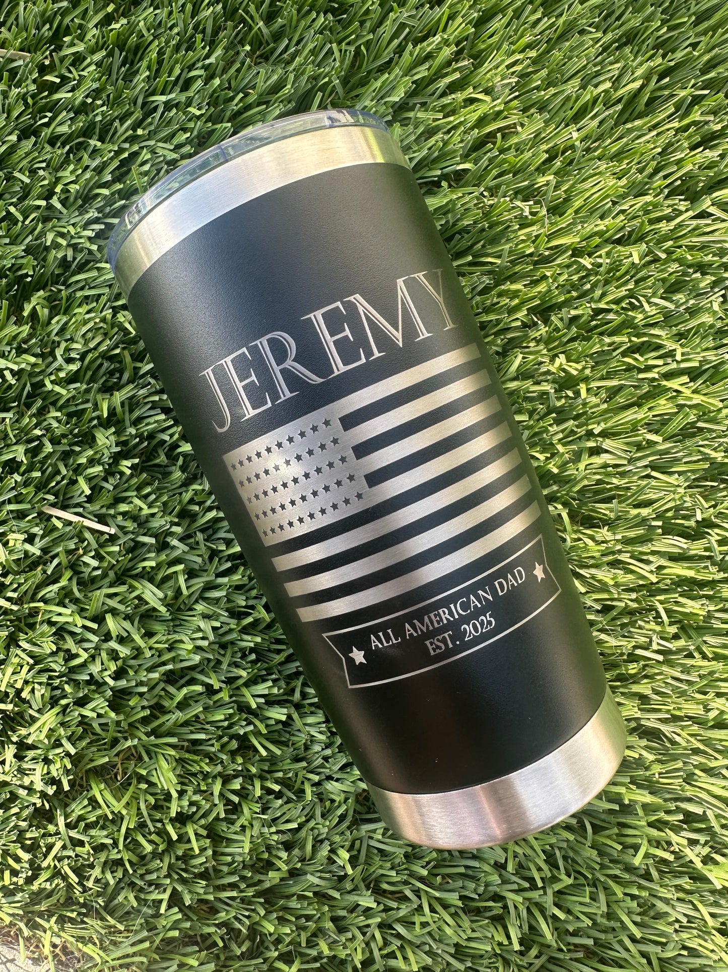 Personalized American Flag Tumbler