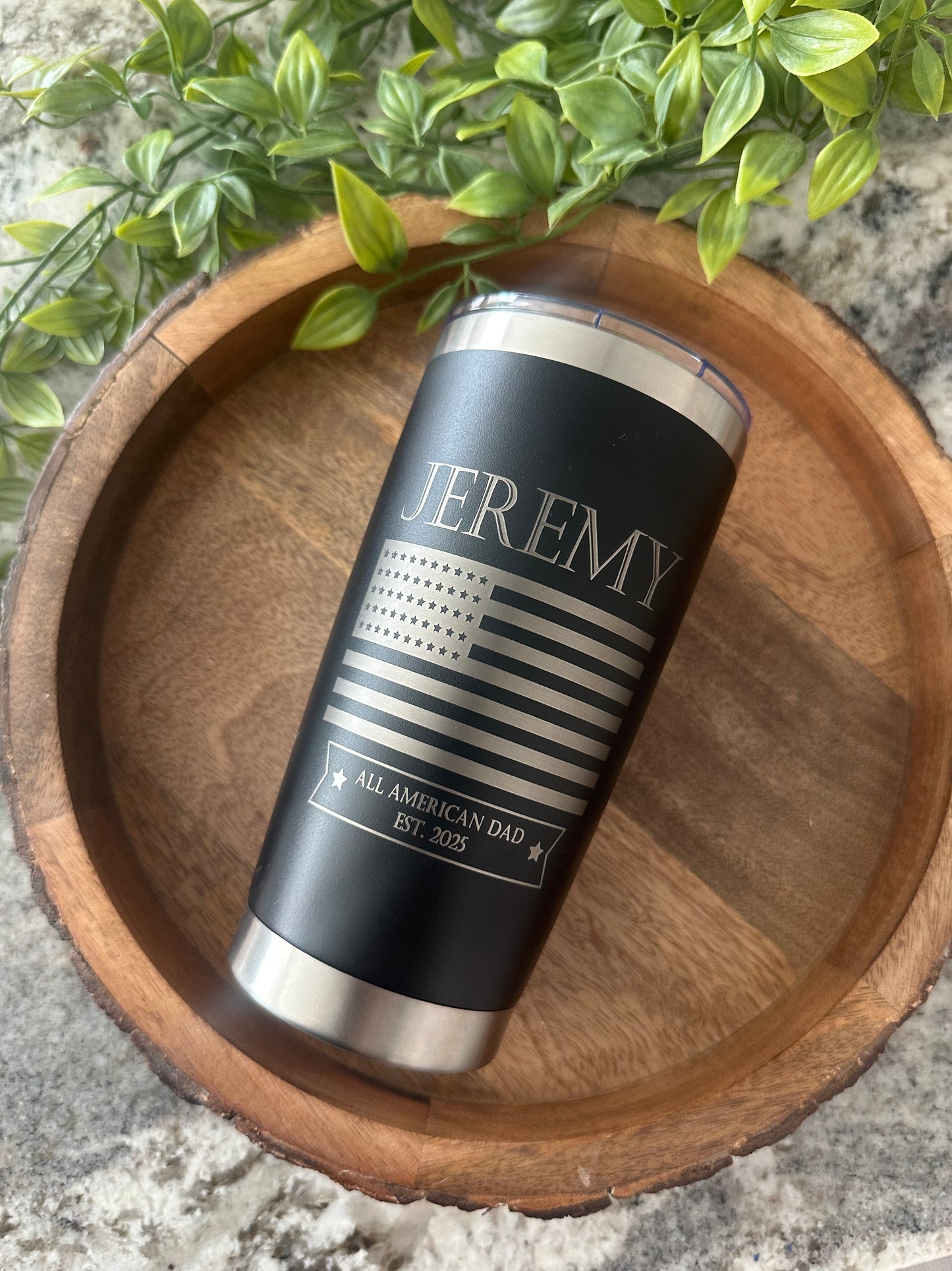 Personalized American Flag Tumbler