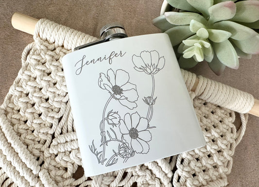 Personalized Bridesmaid Flask