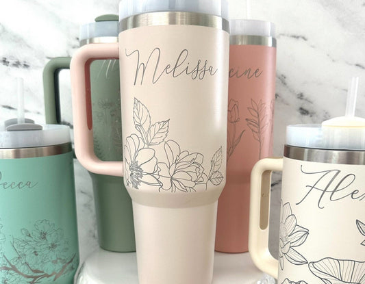 Personalized 40oz Tumbler with Handle