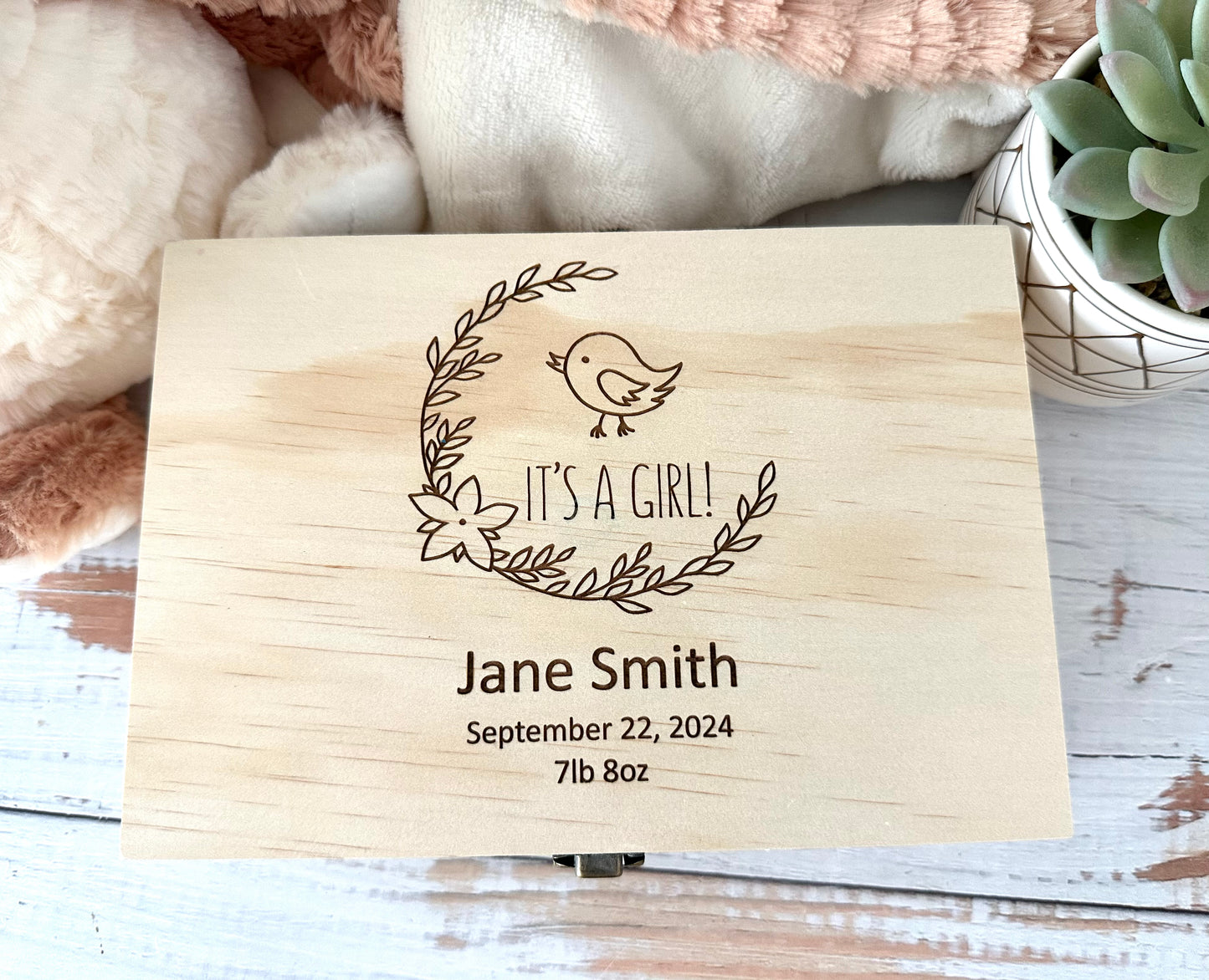 Personalized Baby Keepsake Box