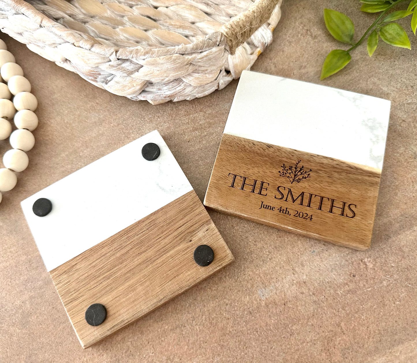 Personalized Marble Charcuterie Board with Handle