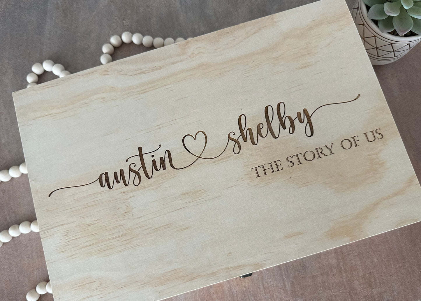 Personalized Couple Keepsake Box