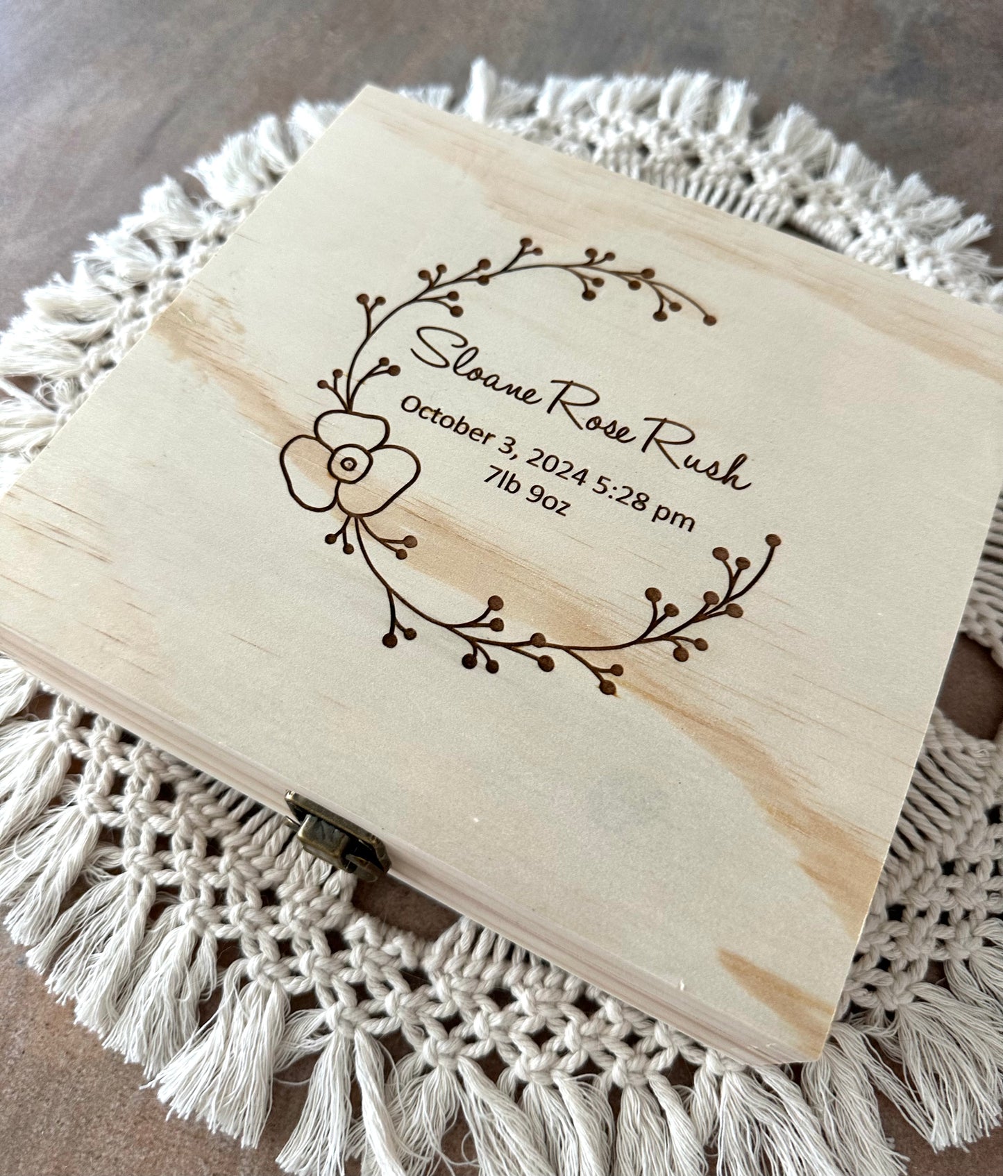 Personalized Baby Keepsake Box