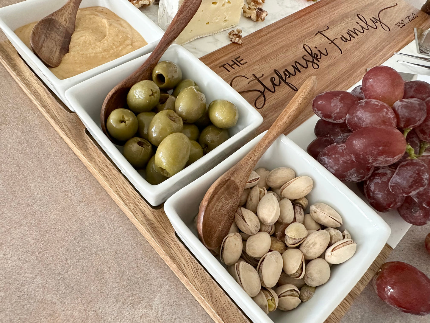 Personalized Marble Charcuterie Board