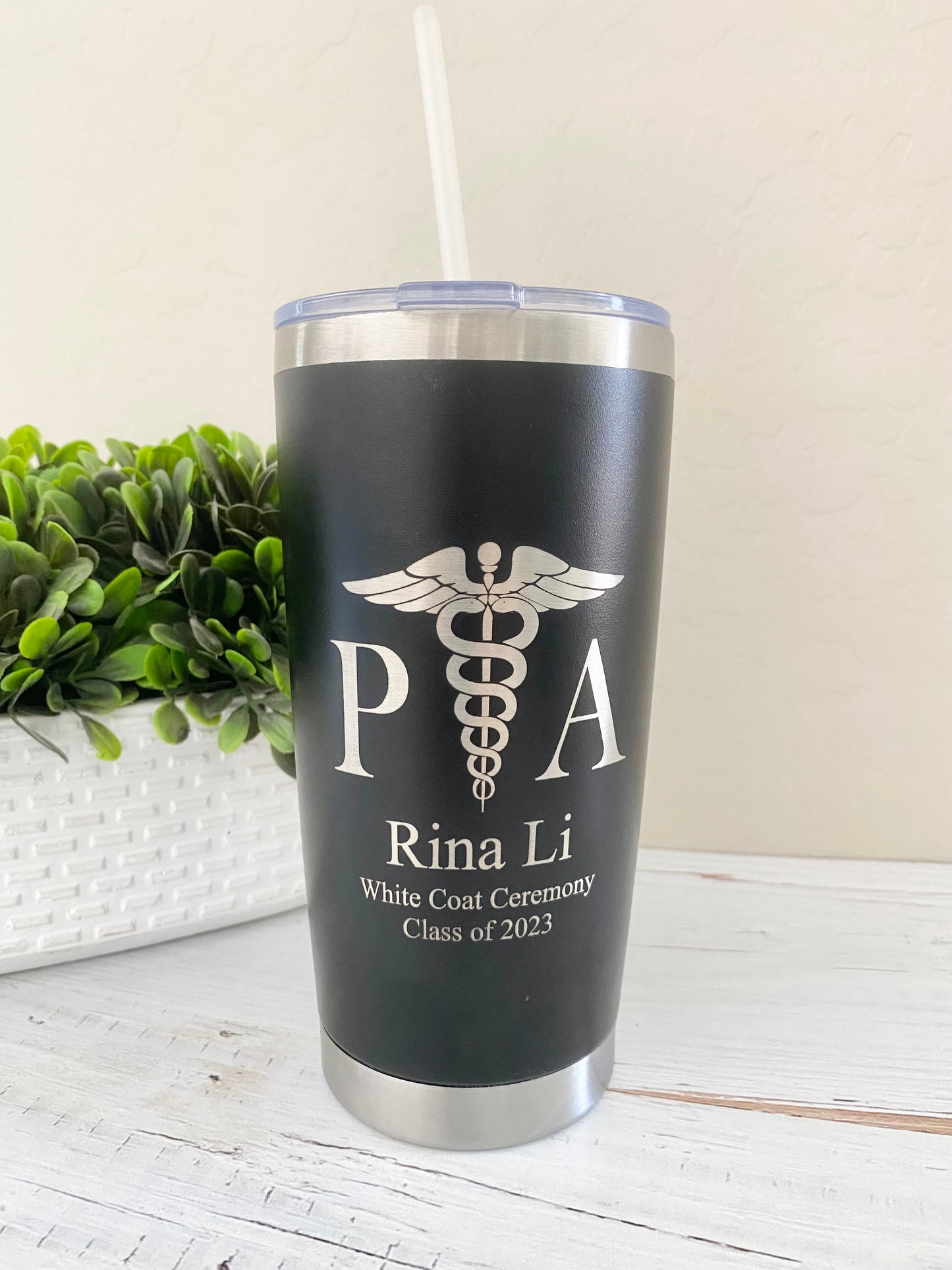 Personalized White Coat Ceremony Tumbler