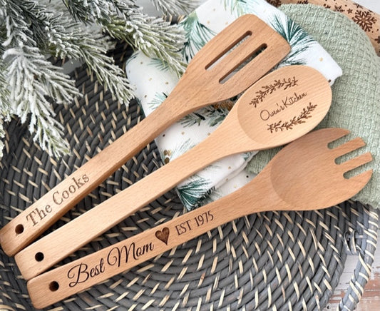 Personalized Wooden Utensil Set