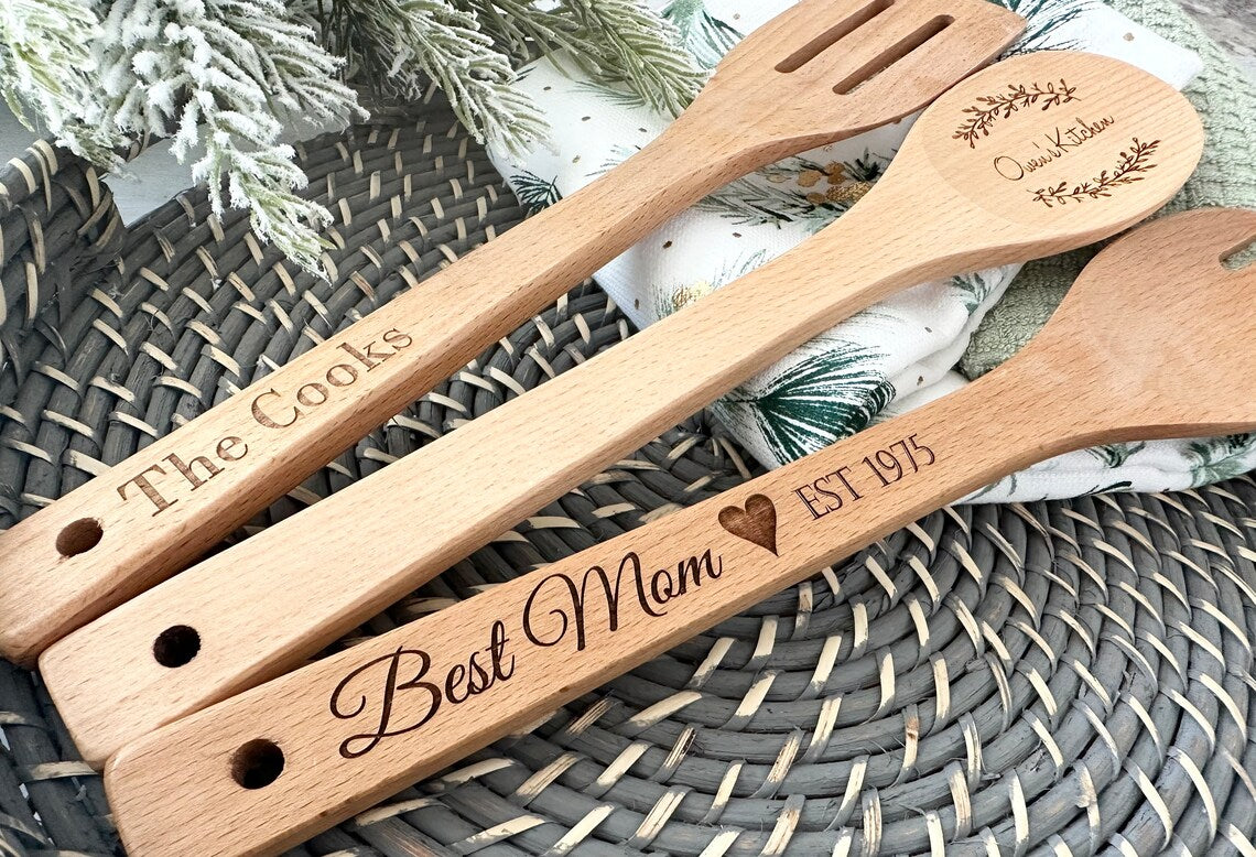 Personalized Wooden Utensil Set