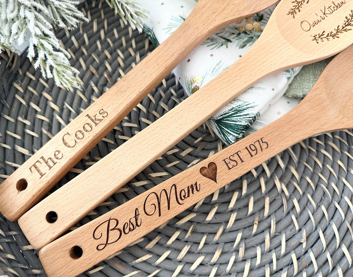Personalized Wooden Utensil Set