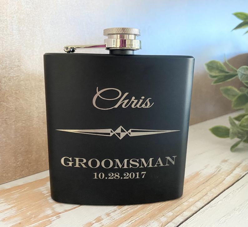 Groomsman Personalized Flask