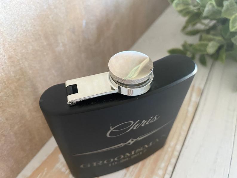 Groomsman Personalized Flask