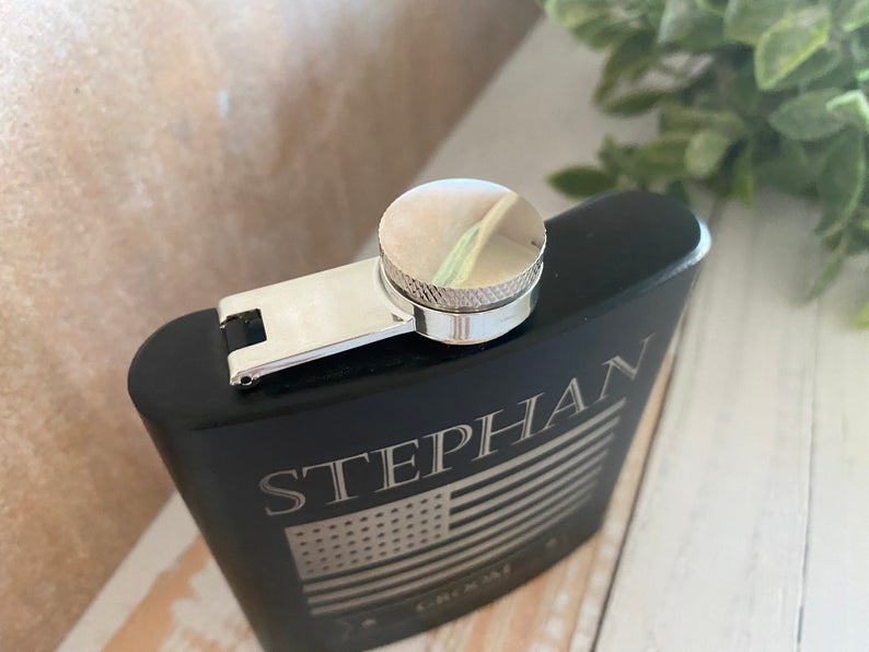 Personalized American Flag Flask