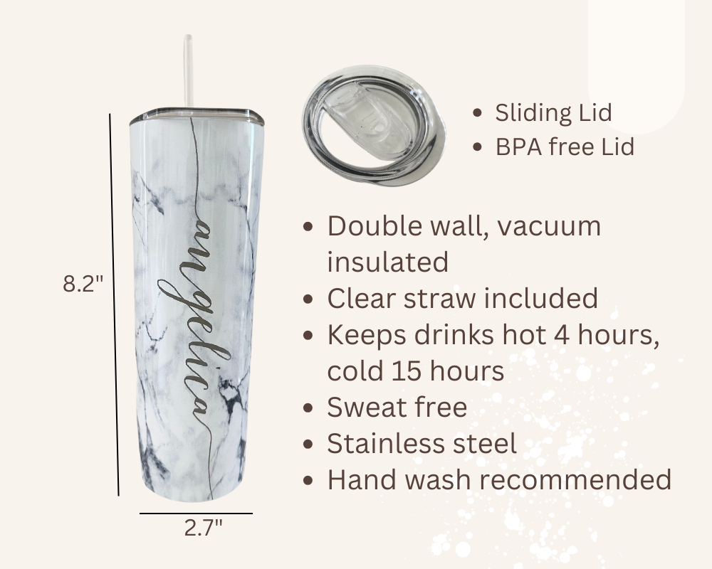 Personalized Bridesmaid Skinny Tumbler
