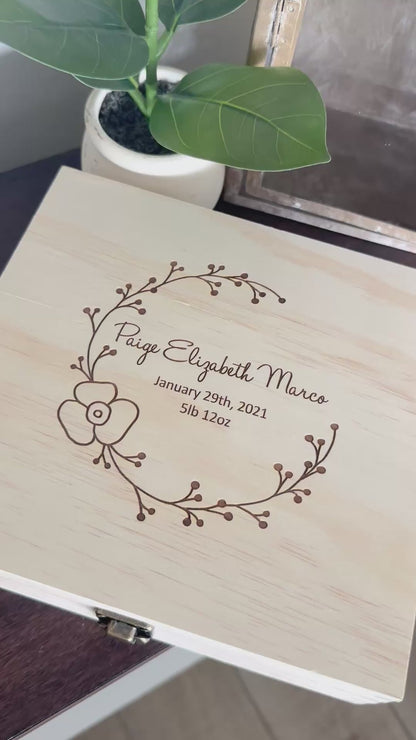 Personalized Baby Keepsake Box